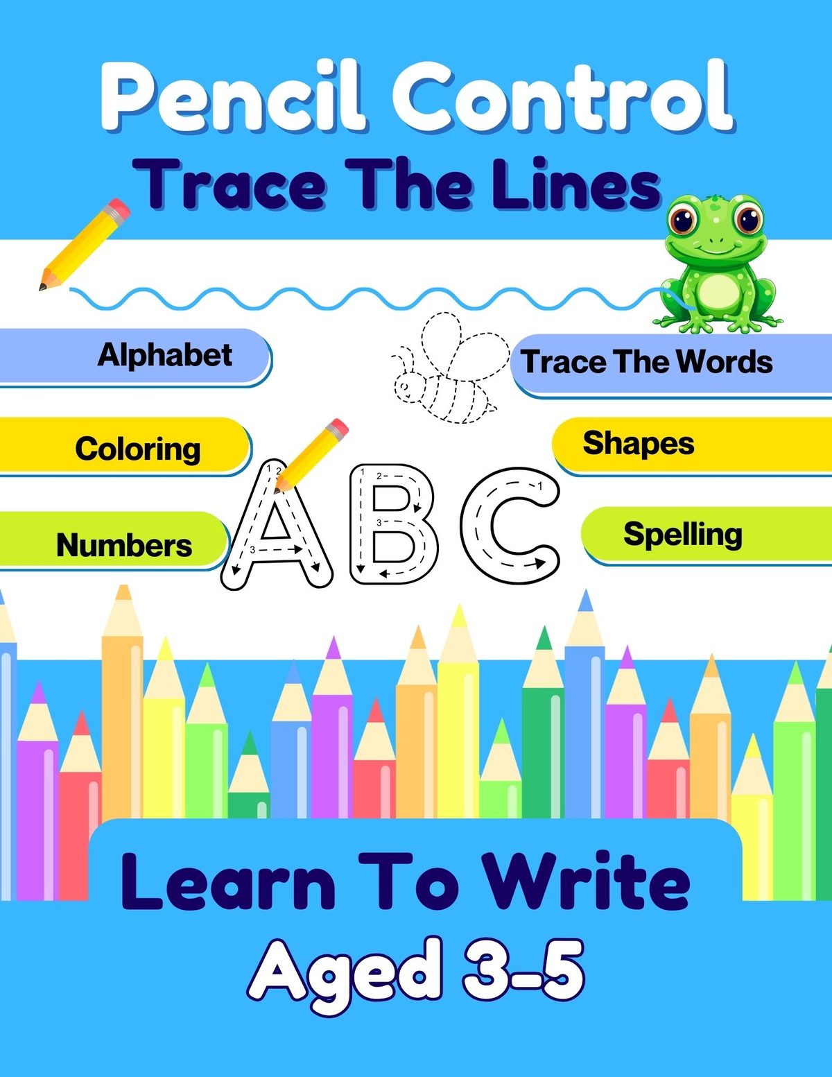 Pencil Control, Trace The Lines, Learn To Write aged 3-5 by Clever and Creative Kidz