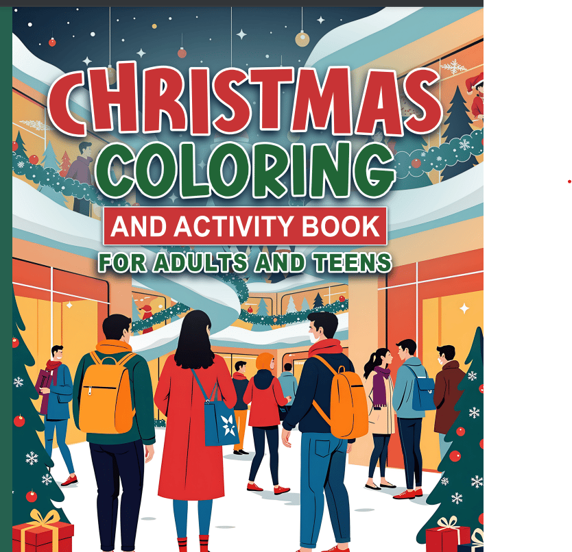 Christmas Coloring and Activity Book for Adults and Teens by Kemi Emmanuel