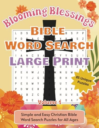 Blooming Blessings Bible Word Search Large Print (Blooming Blessings Collection) by Zen Monkey Books