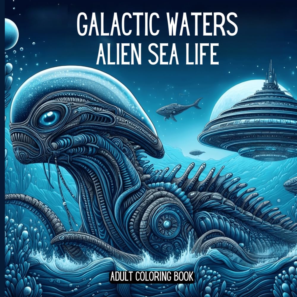 GALACTIC WATERS: ALIEN SEA LIFE: A Coloring Journey Through the Unseen Oceans of Planet Earth by Marisol Luna