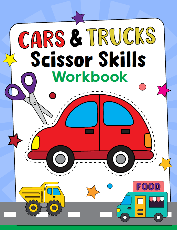 Cars and Trucks Scissor Skills Workbook by Go Forth Publishing