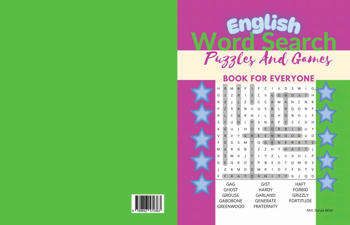 English Word Search Puzzles And Games Book For Everyone by Mst. Surya Akter