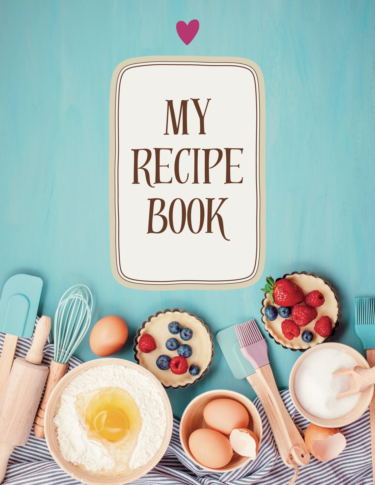 My Recipe Book: 100 Blank Recipe Book Pages by A. J. Cameron