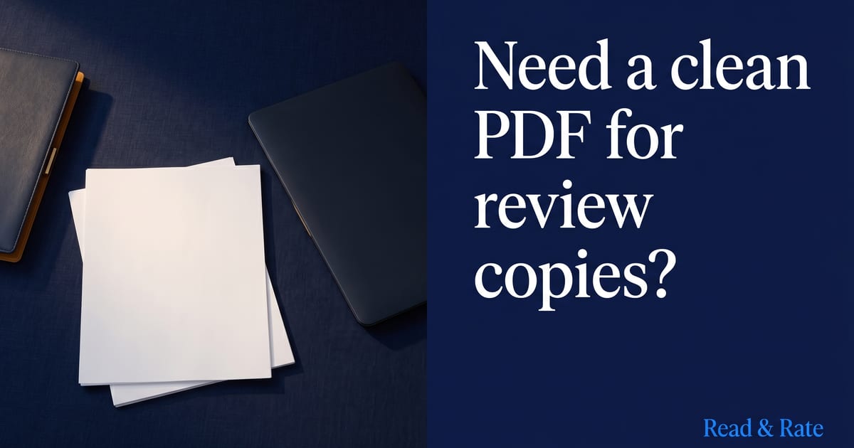 PDF converter for authors: format manuscripts for KDP with Read & Rate