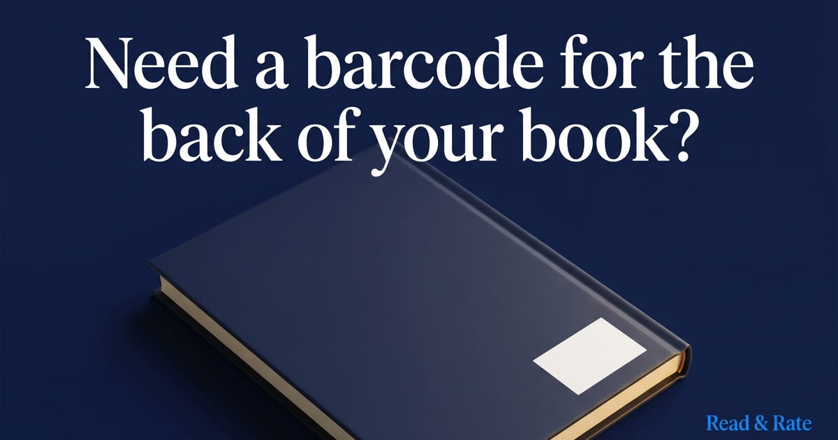 Free ISBN barcode generator for self-published authors by Read & Rate