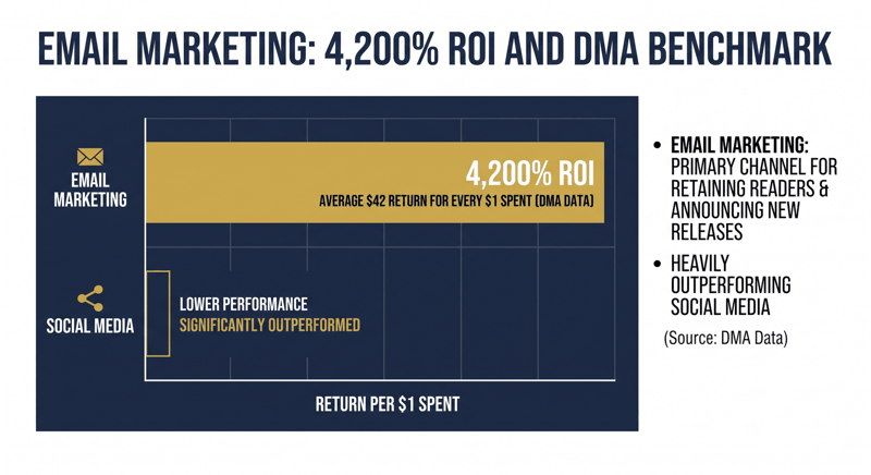 Infographic: 4,200% ROI on email marketing, a $42 return for every $1 spent